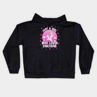 Just A Girl Who Loves Unicorns Kids Hoodie